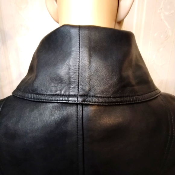 😎Gorgeous supple designer Leather moto jacket by Vince - Picture 8 of 14